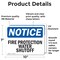 Signmission Fire Protection Water Shutoff OSHA Notice Sign, Vinyl Decal, 10in W x 7in L, 2PK OS-2PACK-NS-D-710-L-12622 - alternate 3